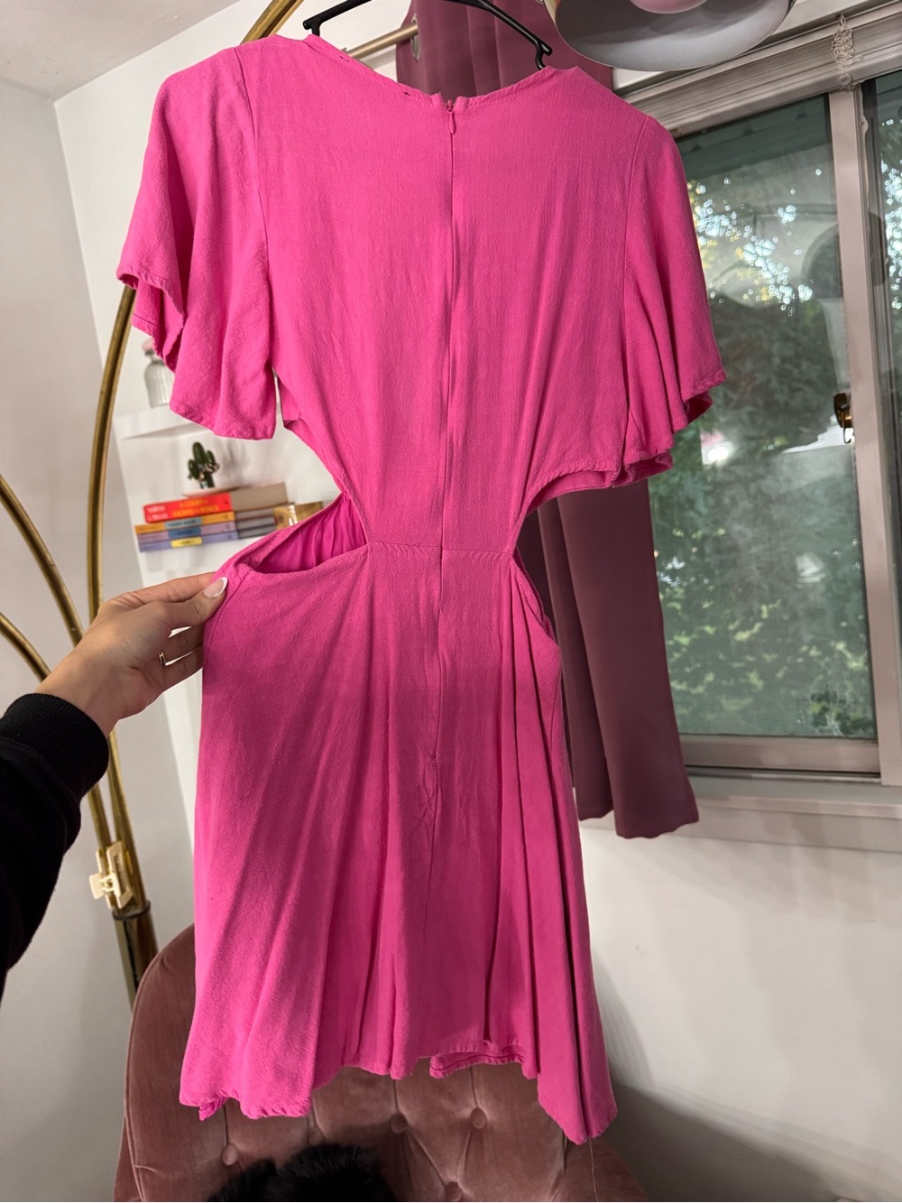Lulus Perfect Day for Love Pink Cutout Tie-Front Mini Dress - Picture 4 of 5